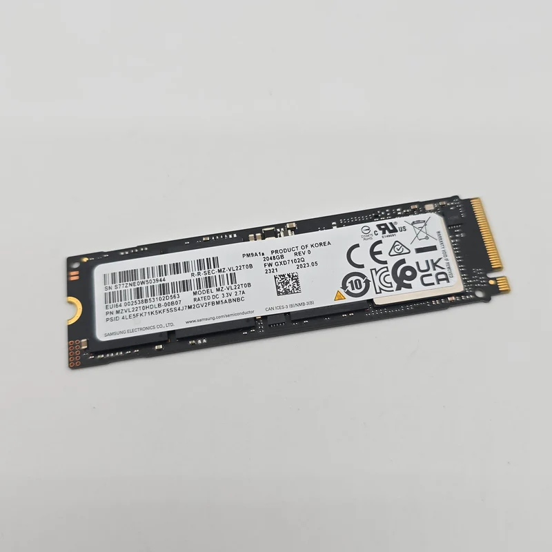 Samsung PM9A1 2TB M.2 NVMe Gen4 SSD, Internal Gaming Solid State Drive Storage