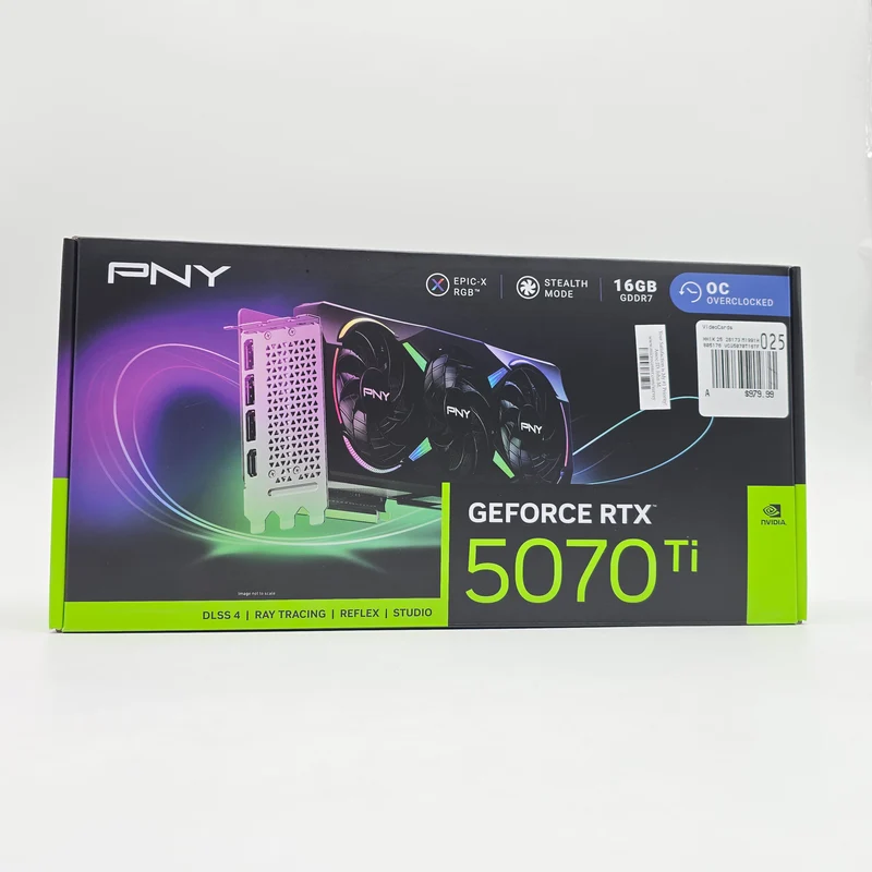 RTX 5070 Ti PNY Epic-X RGB OC 16GB, NVIDIA Gaming Graphics Card GPU