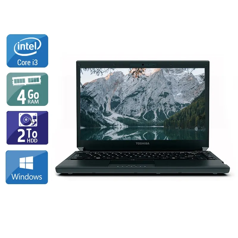 Portégé R700 13,3" 2010 - Intel Core i3 2,4Ghz - 2 - 4Go DDR4 - 2To HDD - Intel GMA HD Graphics - Gris / Noir - Windows 10 - AZERTY