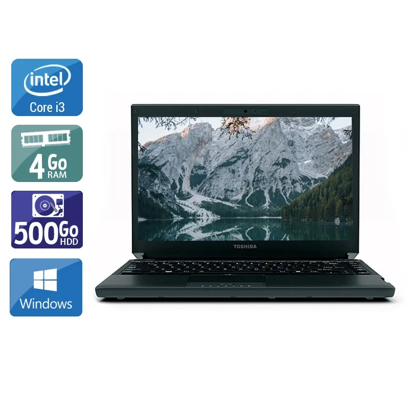 Portégé R700 13,3" 2010 - Intel Core i3 2,4Ghz - 2 - 4Go DDR4 - 500Go HDD - Intel GMA HD Graphics - Gris / Noir - Windows 10 - AZERTY