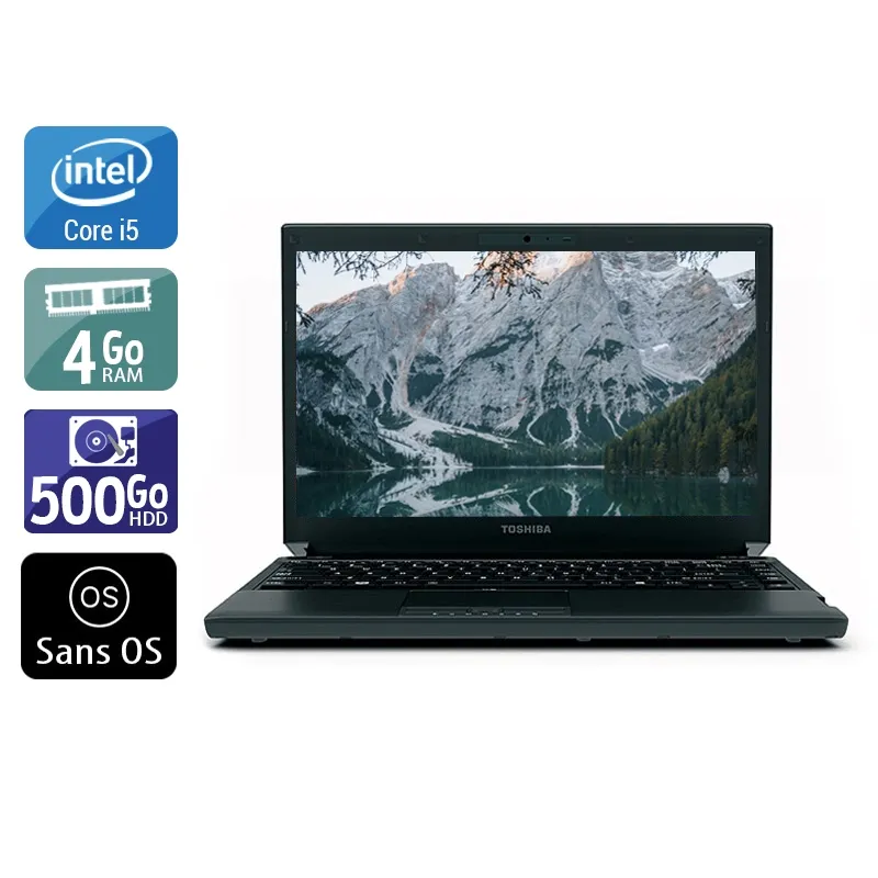 Portégé R700 13,3" 2010 - Intel Core i3 2,4Ghz - 2 - 4Go DDR4 - 500Go HDD - Intel GMA HD Graphics - Gris / Noir - Sans OS - AZERTY