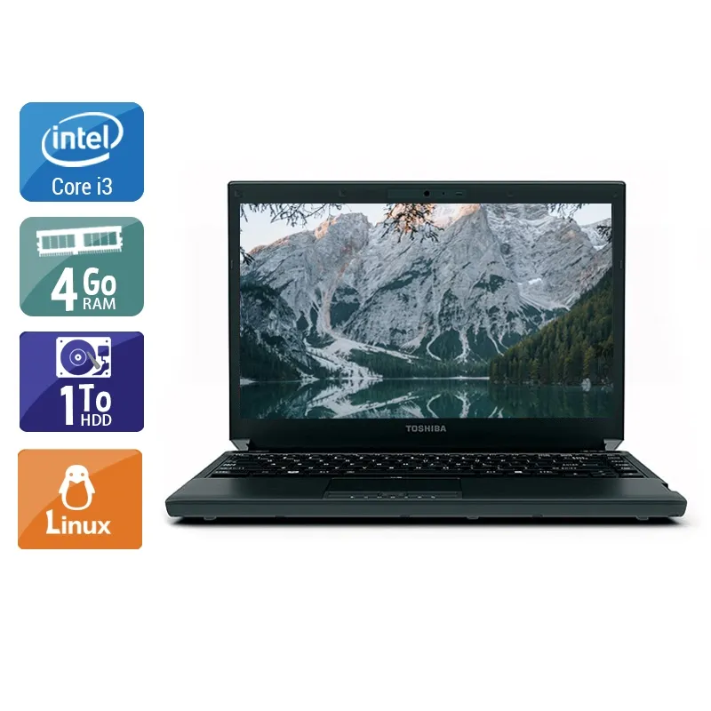Portégé R700 13,3" 2010 - Intel Core i3 2,4Ghz - 2 - 4Go DDR4 - 1To HDD - Intel GMA HD Graphics - Gris / Noir - Linux - AZERTY