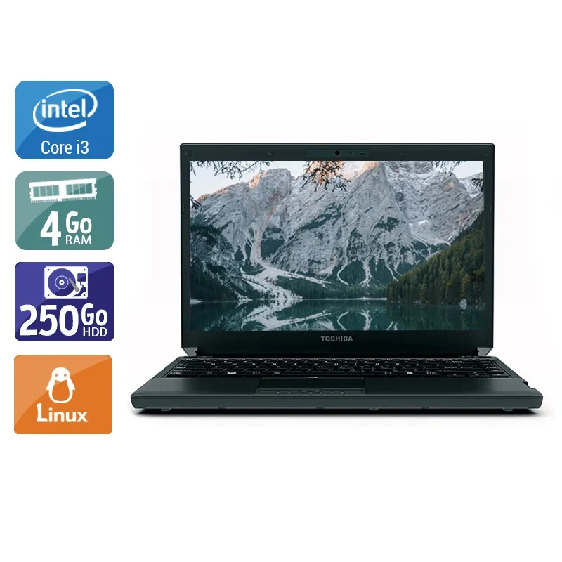 Portégé R700 13,3" 2010 - Intel Core i3 2,4Ghz - 2 - 4Go DDR4 - 250Go HDD - Intel GMA HD Graphics - Gris / Noir - Linux - AZERTY