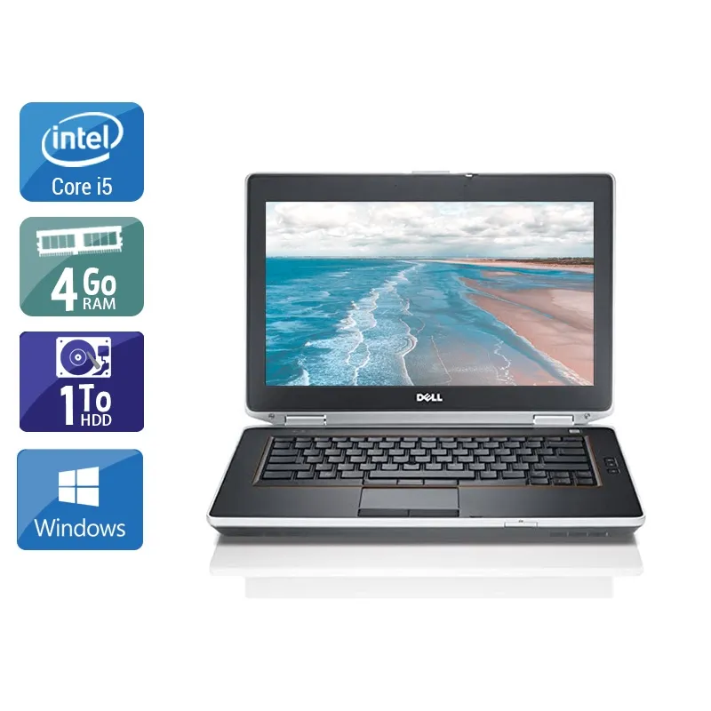 Latitude E6420 14" 2011 - Intel Core i5 2,5Ghz - 2 - 4Go DDR4 - 1To HDD - Intel HD Graphics 3000 - Gris / Noir - Windows 10 - AZERTY