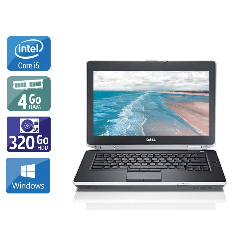 Latitude E6420 14" 2011 - Intel Core i5 2,5Ghz - 2 - 4Go DDR4 - 320Go HDD - Intel HD Graphics 3000 - Gris / Noir - Windows 10 - AZERTY