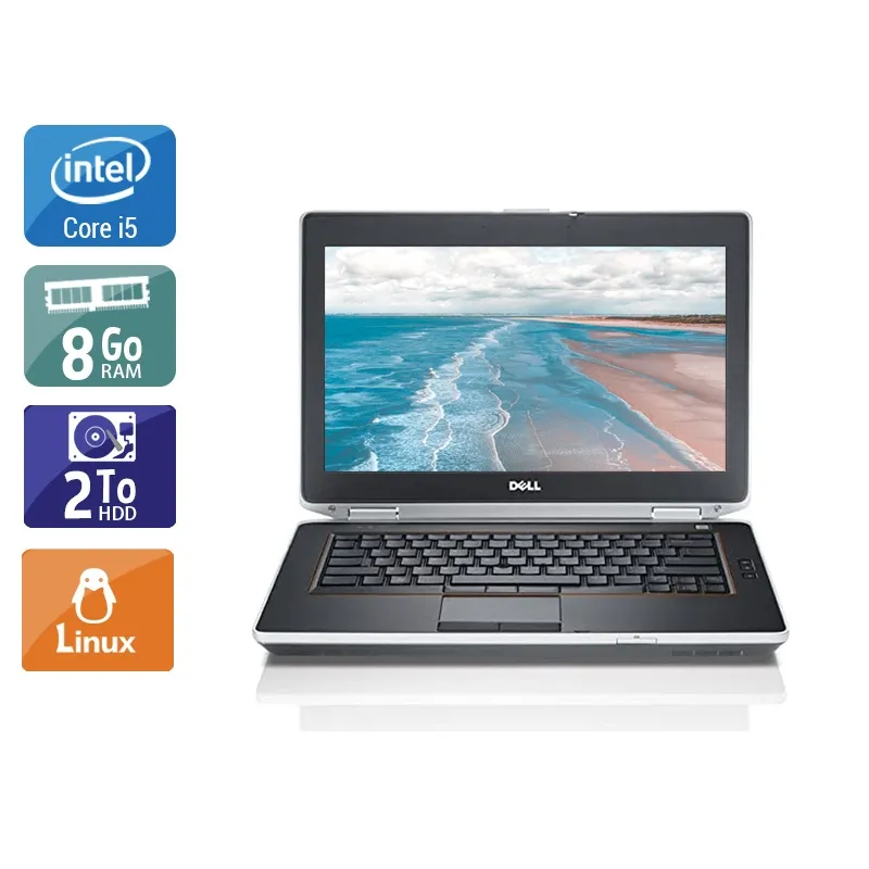 Latitude E6420 14" 2011 - Intel Core i5 2,5Ghz - 2 - 8Go DDR3 - 2To HDD - Intel HD Graphics 3000 - Gris / Noir - Linux - AZERTY
