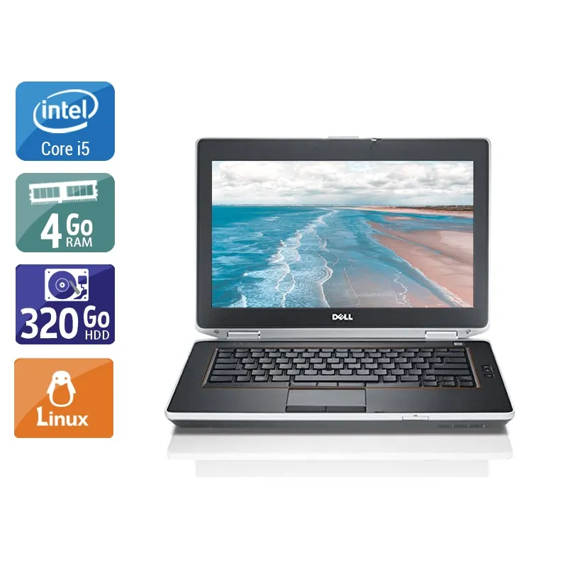 Latitude E6420 14" 2011 - Intel Core i5 2,5Ghz - 2 - 4Go DDR4 - 320Go HDD - Intel HD Graphics 3000 - Gris / Noir - Linux - AZERTY