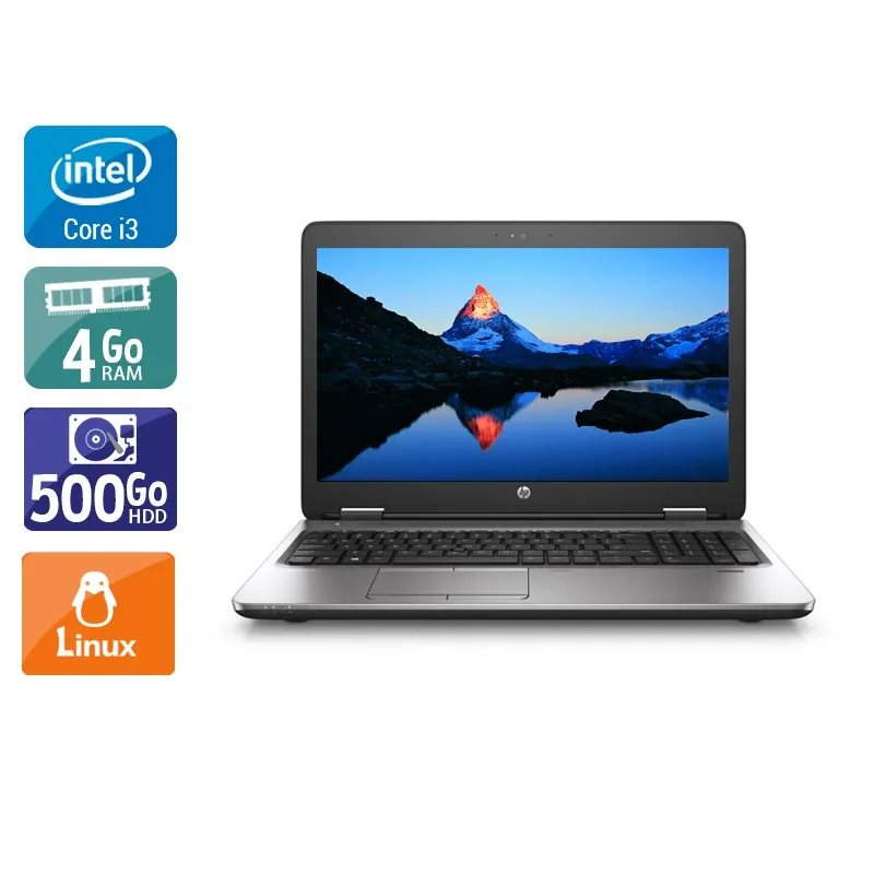 ProBook 650 G2 15,5" 2015 - Intel Core i3 2,3Ghz - 2 - 4Go DDR4 - 500Go HDD - Intel HD Graphics 520 - Gris / Noir - Linux - AZERTY