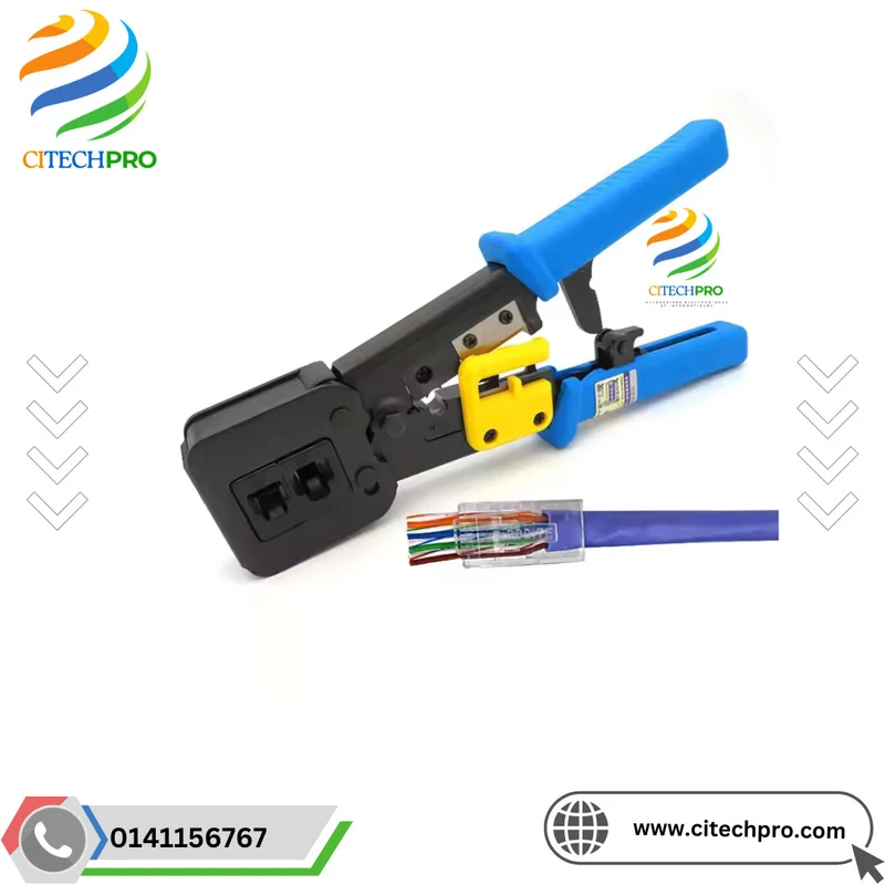 Outil de Sertissage de Câble Réseau Cat6A/Cat7 pour Connecteur à Extrémité Ouverte