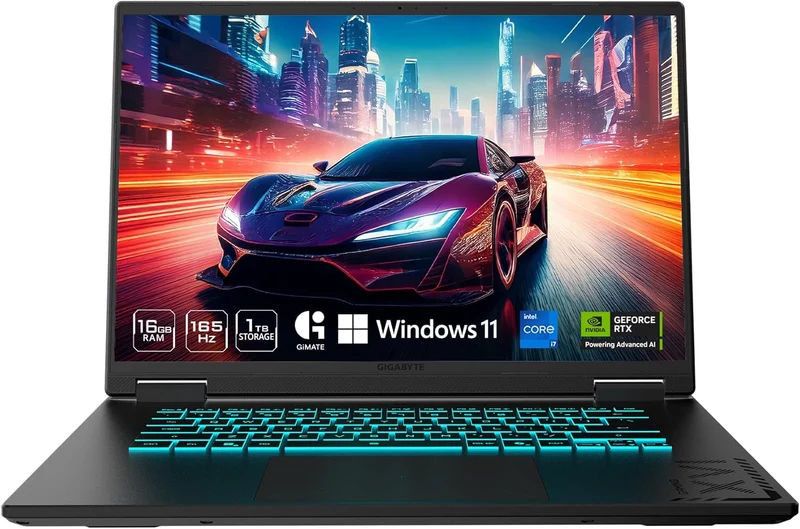 Gigabyte A16 CWHI3US864SH GAMING LAPTOP, Intel Core i7-13620H, 32GB RAM Memory, 1TB SSD, RTX 5070 8GB vRAM, "16 165Hz WUXGA Screen, Win11
