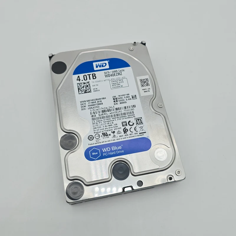 WD Blue 4TB SATA 3.5" HDD, Internal Hard Drive HDD Storage