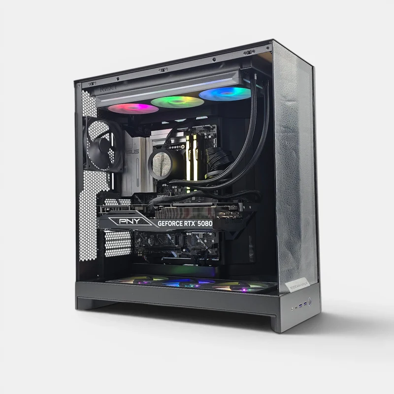 NZXT H9 Flow Gaming PC, RTX 5080, Intel Core Ultra 9 265KF, 2TB, 32GB DDR5, Custom Gaming PC