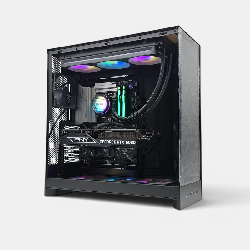 NZXT H9 Flow Gaming PC, RTX 5080, Intel Core Ultra 9 265KF, 2TB, 32GB DDR5, Custom Gaming PC