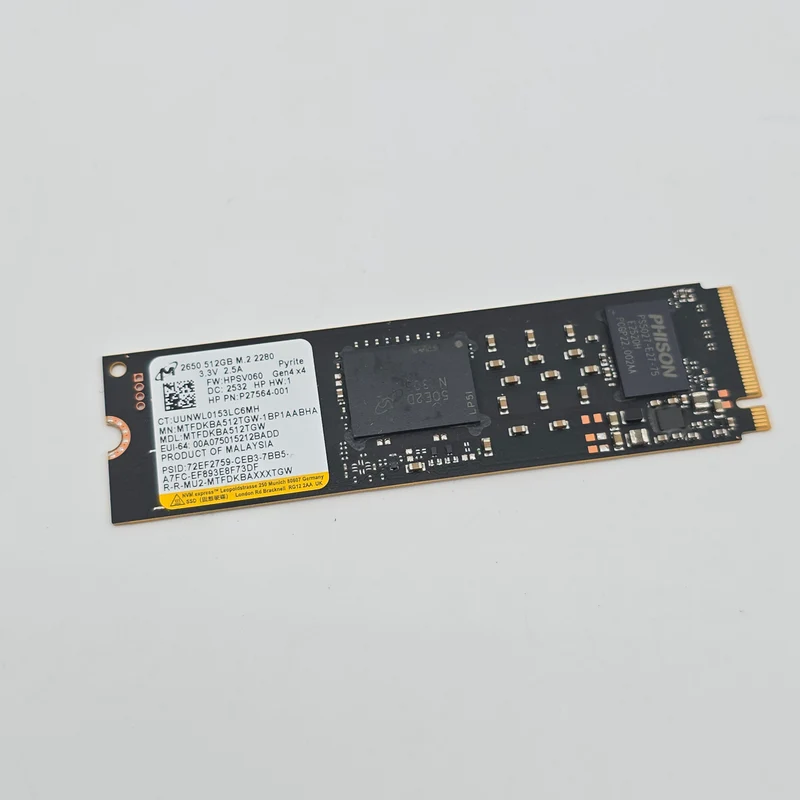 Micron 2650 512GB M.2 NVMe SSD Storage