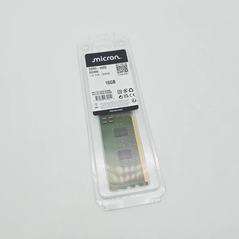 Micron 16GB DDR5, 5600MHz, RDIMM Server Workstation Memory RAM (1x16GB)