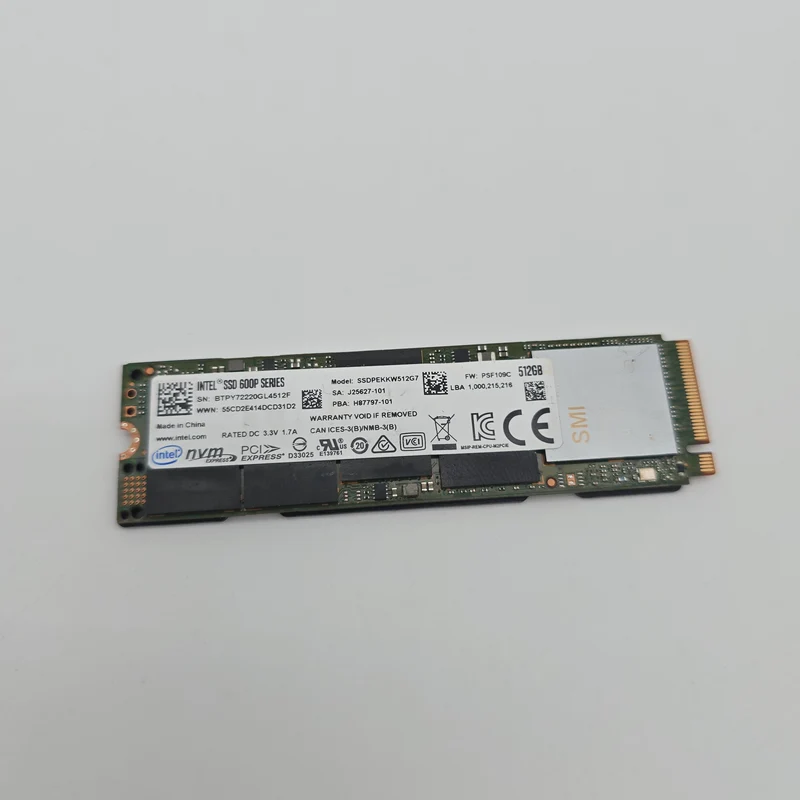 Intel 600P Series 512GB, M.2 NVMe SSD Storage