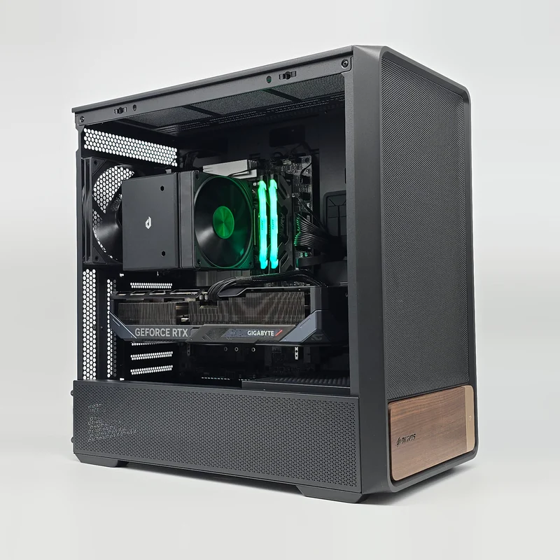 RTX 5070 Ti, Ryzen 9800X3D, 32GB DDR5 RAM, 1TB NVMe SSD, Custom Black Walnut Gaming PC
