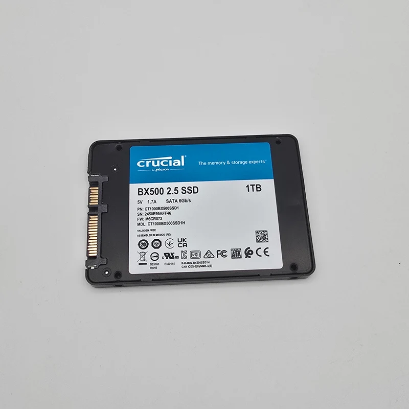 Micron Crucial BX500 1TB, SATA SSD Storage