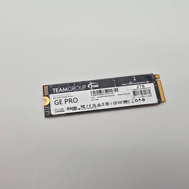 Teamgroup T-Force GE Pro 2TB, Gen 5 NVMe Storage SSD