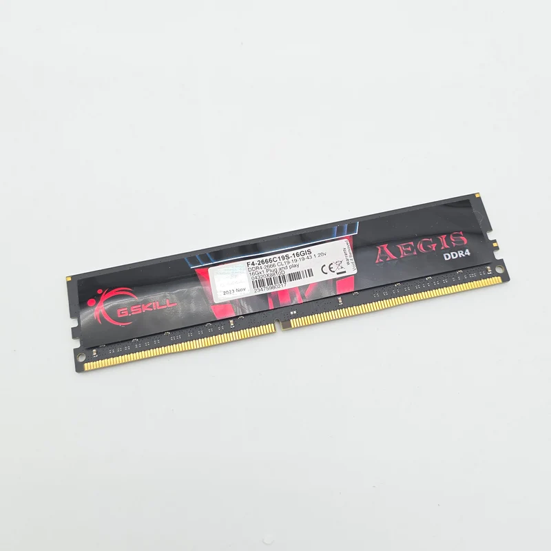 G.Skill Aegis 16GB DDR4, 2666MHz, CL19-19-19-43, Desktop Gaming Memory RAM