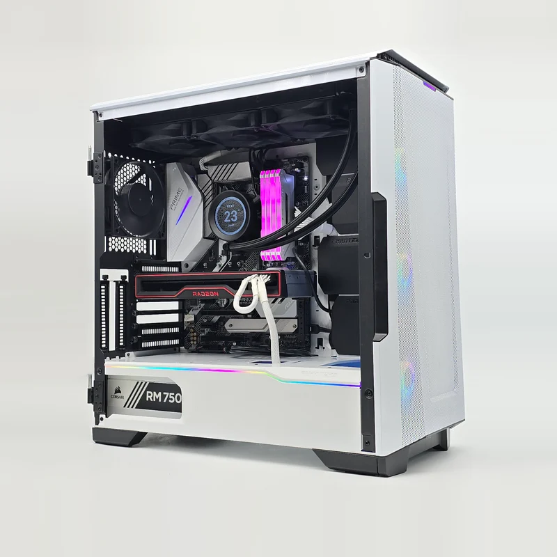 AMD RX 6800 16GB, Ryzen 7 3700X, 32GB DDR4, LCD AIO, 1TB NVMe, Custom White Gaming PC