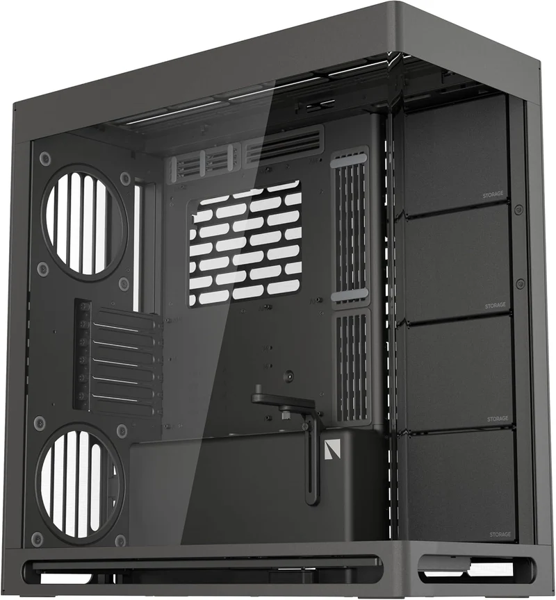 HAVN HS 420 Dual-Chamber Mid Tower PC Case ATX Black