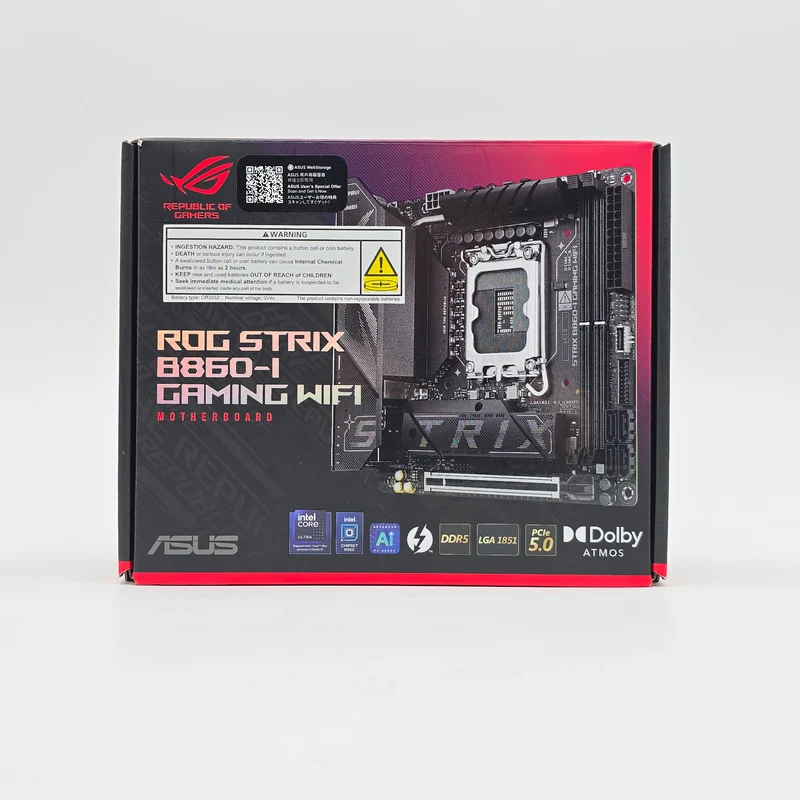 ASUS ROG STRIX B860-I Gaming WiFi, LGA 1851, ITX Desktop Gaming Motherboard