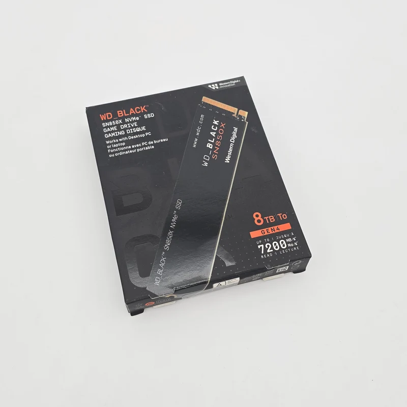 WD_Black SN850X 8TB NVMe SSD, Gen4 PCIe, M.2 2280, Up to 7,200 MB/s