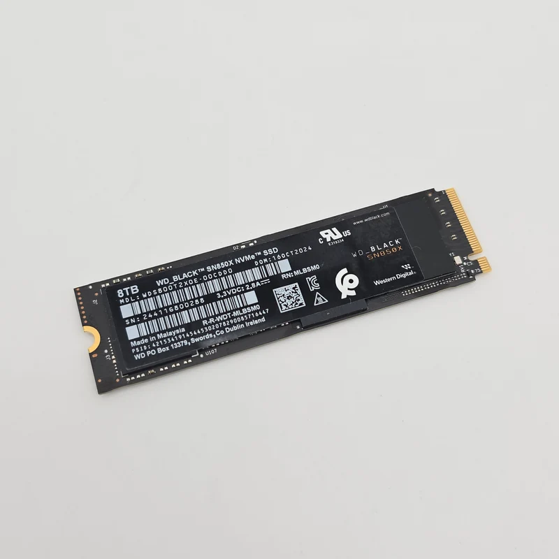 WD_Black SN850X 8TB NVMe SSD, Gen4 PCIe, M.2 2280, Up to 7,200 MB/s