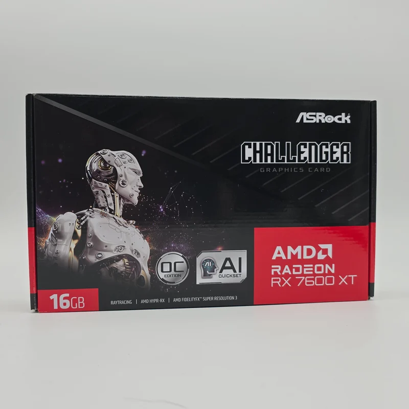 RX 7600 XT ASRock Challenger OC 16GB, AMD Radeon Gaming Graphics Card GPU