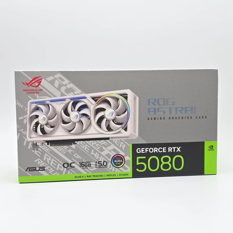 RTX 5080 ASUS ROG Astral OC 16GB White, NVIDIA Gaming Graphics Card GPU