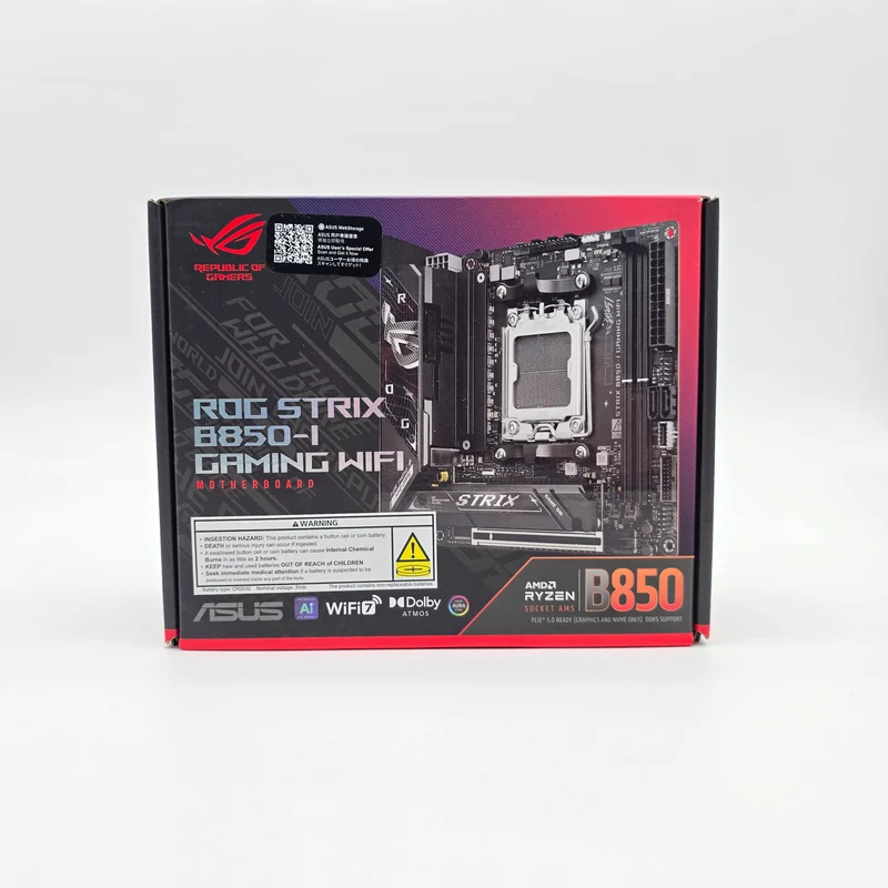 ASUS ROG STRIX B850-I Gaming WiFi, Socket AM5 Mini ITX AMD Gaming Motherboard