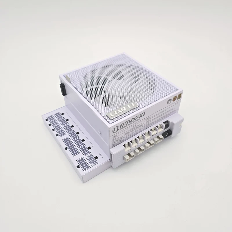 Lian Li Edge 1200W Fully Modular White PSU Power Supply, 80+ Gold, ATX 3.1 & PCIE 5.1 Compliant