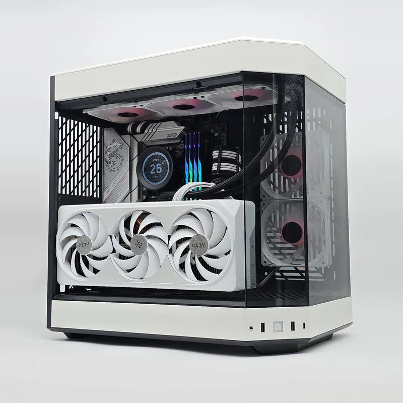 RTX 4090, Intel i9-13900K, 4TB, 64GB DDR5, Custom White Hyte Y60 Gaming PC