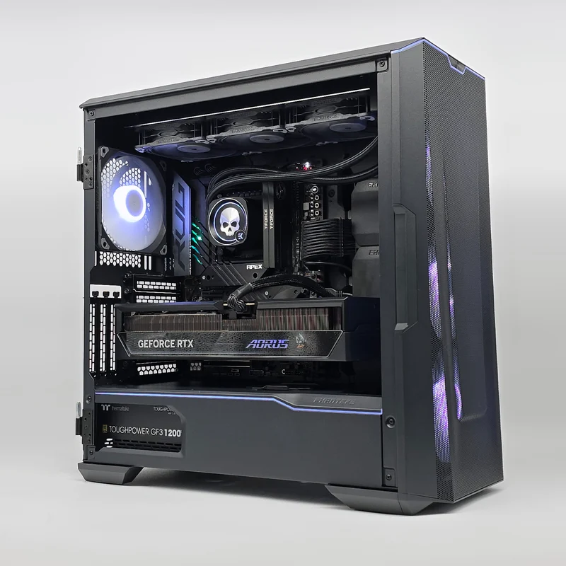 RTX 5090, Intel i9-14900KS, 48GB DDR5, 4TB, ROG STRIX APEX, Custom Black Liquid Cooled Gaming PC