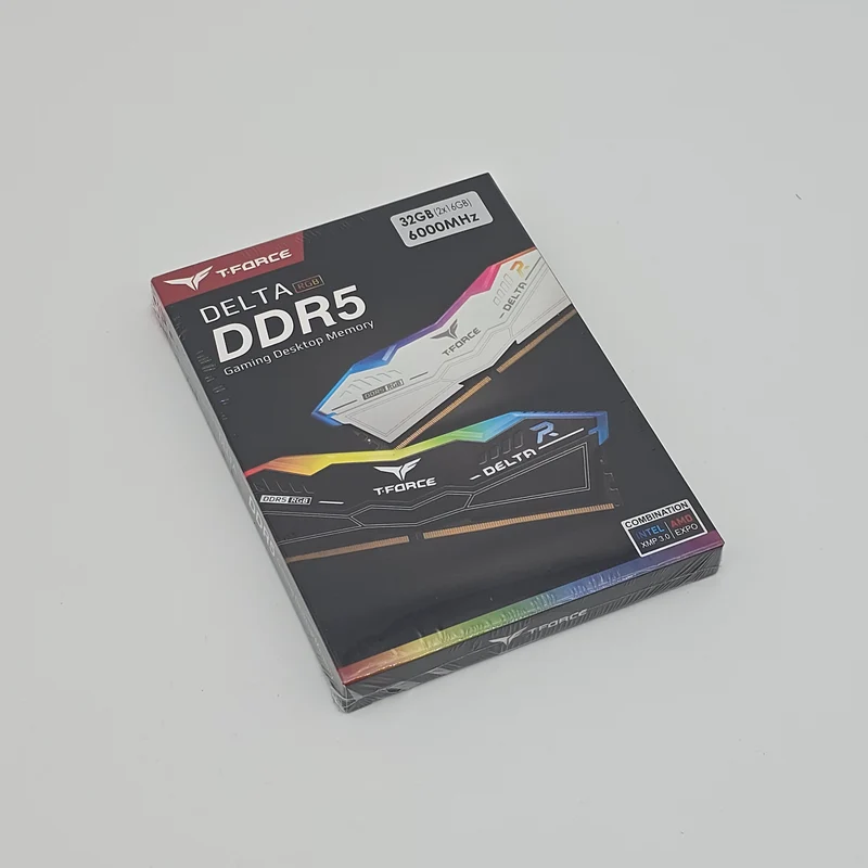 32GB Teamgroup T-Force Delta RGB DDR5 RAM, 6000MHz, Black, CL30