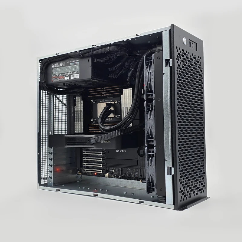 RTX PRO 6000 Blackwell 96GB, Threadripper Pro 9995WX, 512GB DDR5, Custom High End Liquid Cooled AMD/NVIDIA Workstation PC for AI, LLM, ML