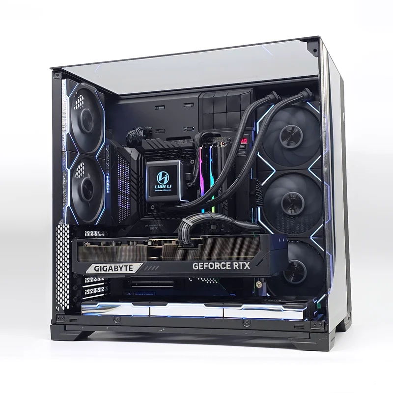RTX 5090, Intel i9-14900K, 64GB DDR5, 2TB 990 Pro NVMe, Custom Black Liquid Cooled Lian Li Gaming PC
