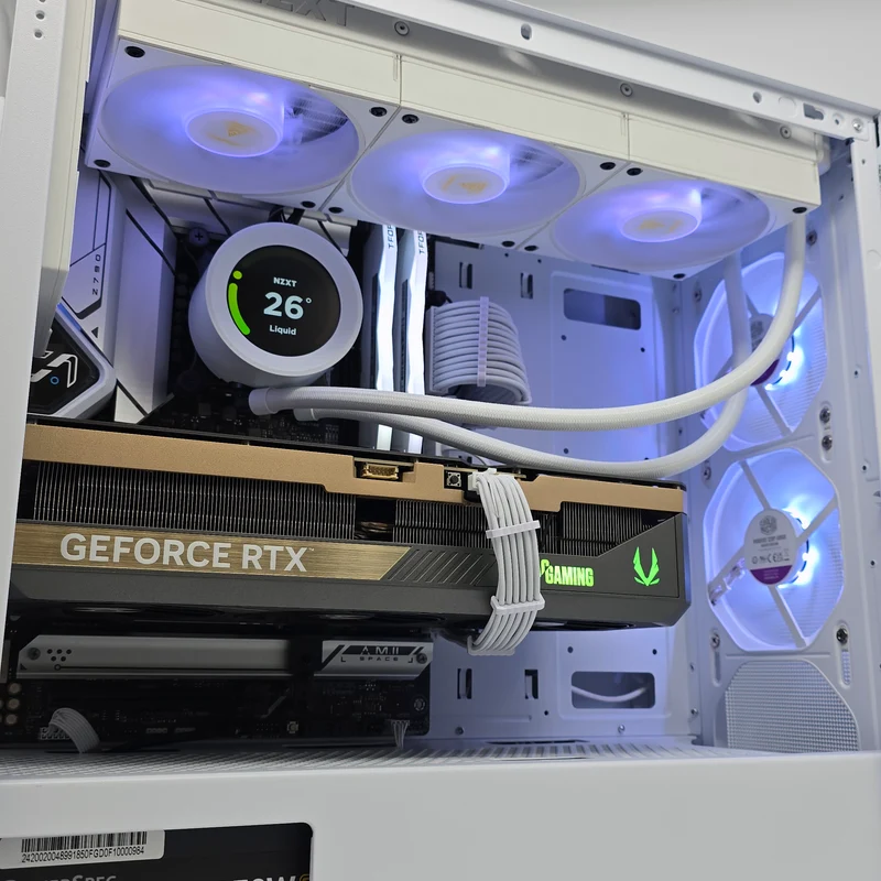 RTX 5080, Intel i9-14900K, 32GB DDR5, 2TB NVMe, LCD AIO Liquid Cooled Custom White Gaming PC