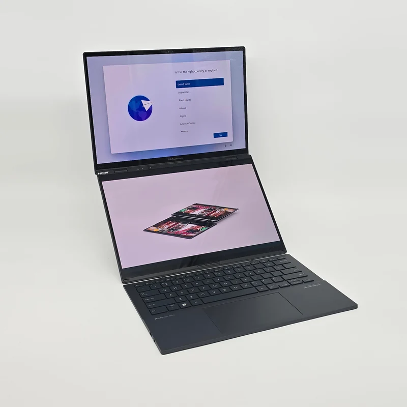 ASUS Zenbook Duo 2024 Laptop, Intel Ultra 7 155H, 16GB DDR5, 2x OLED Touch WUXGA 14" Screens