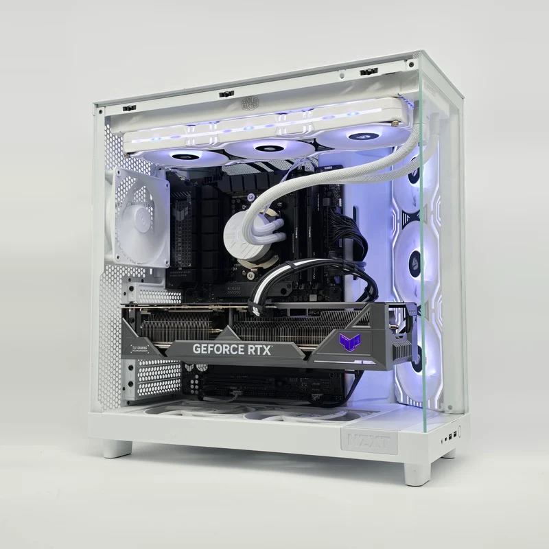 RTX 4080 Super, 7800X3D, 32GB DDR5, 3TB, Custom White Liquid Cooled Gaming PC