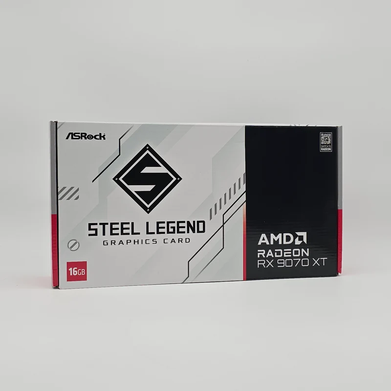 RX 9070 XT ASRock Steel Legend OC 16GB White, AMD Radeon Gaming Graphics Card GPU, 9070XT