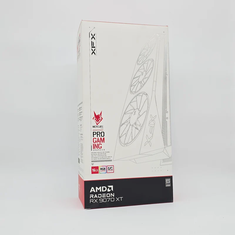 RX 9070XT XFX Mercury White OC 16GB, AMD Radeon Gaming Graphics Card GPU