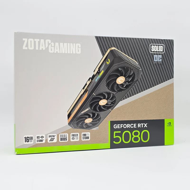 RTX 5080 Zotac Solid OC 16GB, NVIDIA Gaming Graphics Card GPU