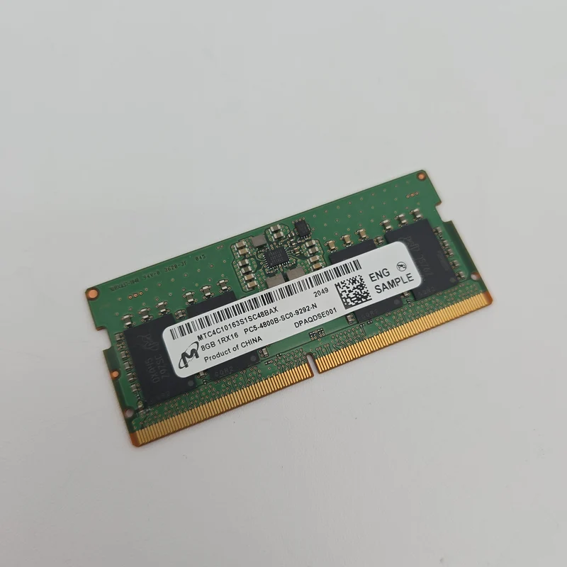 8GB DDR5 SODIMM RAM for Laptop, 1x8GB Micron Memory, 4800MHz