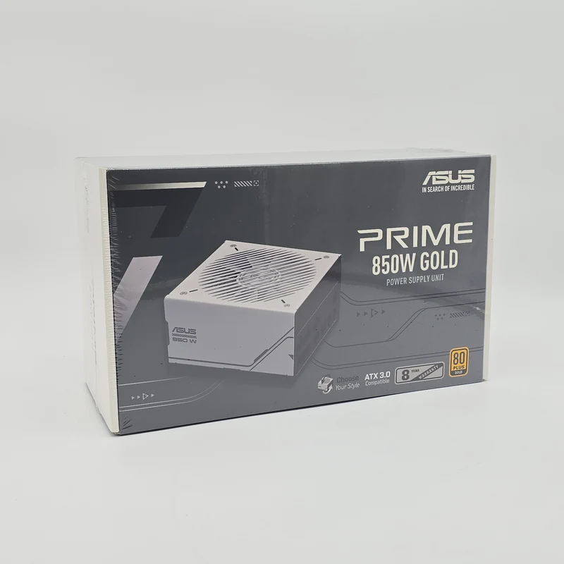 850W ASUS PRIME Power Supply, PSU for PC, White, 80+ Gold, Fully Modular