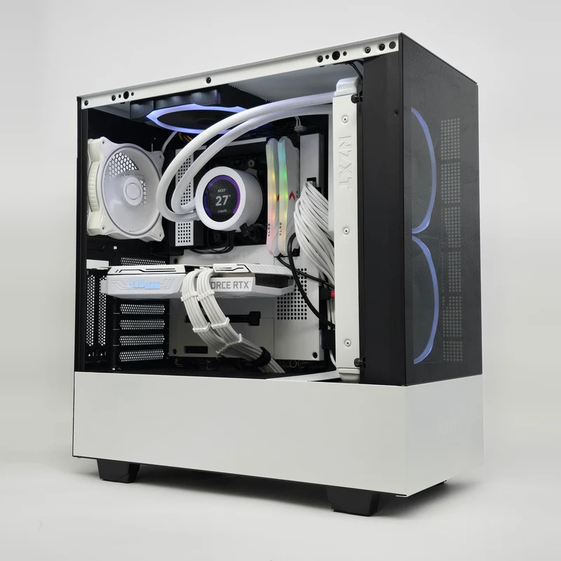 RTX 3070, Ryzen 7 5700X3D, 32GB RAM, Kraken LCD, Custom White Gaming PC