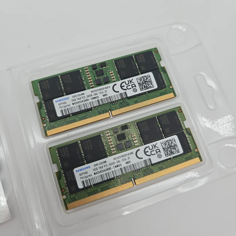 32GB DDR5 Sodimm RAM 5600MHz Samsung Memory, 2x16GB Sticks, Laptop Memory Upgrade