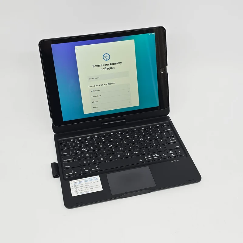 Apple iPad 9th Generation with Keyboard Attachment, 64GB, Wi-Fi, Space Gray
