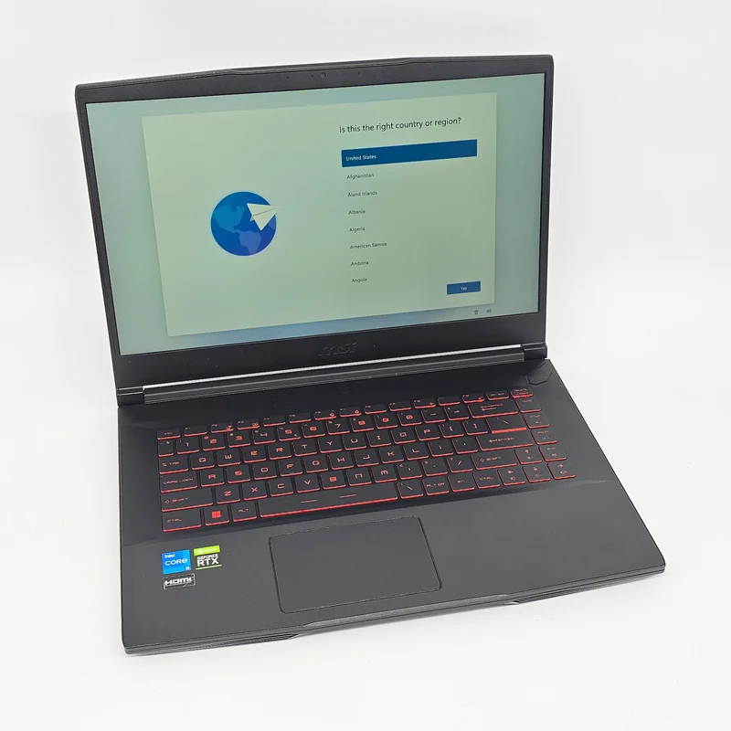 MSI GF63 Thin, 2TB NVMe, RTX 3050, Intel i5-11400H, 16GB RAM, 15.6" 144Hz Gaming Laptop